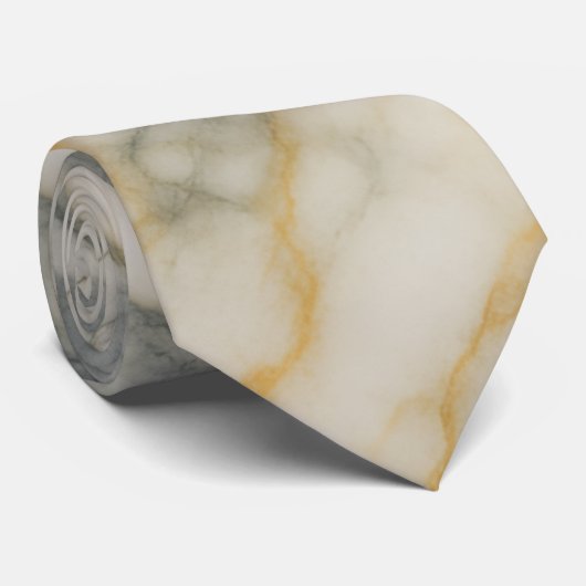 Golden Stratum Marble Texture Pattern ネクタイ (ロール)