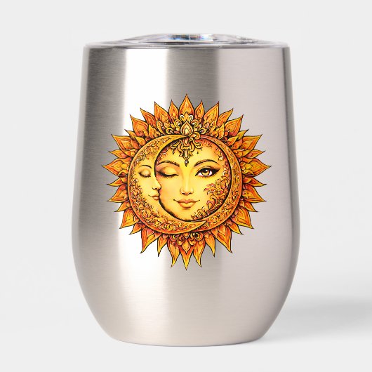 Golden Sun Moon Boho Goddess | Celestial Mandala (正面)