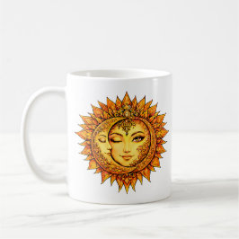 Golden Sun Moon Boho Goddess | Celestial Mandala コーヒーマグカップ
