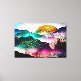 Golden Sun over Gemstone Mountains キャンバスプリント