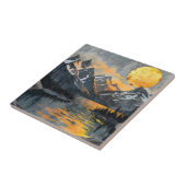 Golden Sun Over Snowy Mountains – Boho Wilderness タイル (側面)