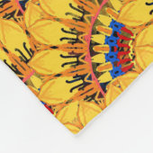 Golden sunburst フリースブランケット (角)