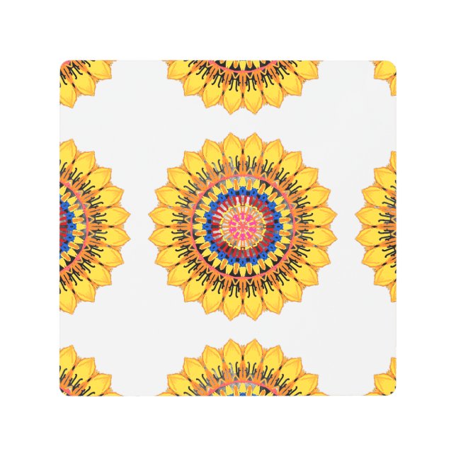 Golden sunburst  メタルプリント (正面)