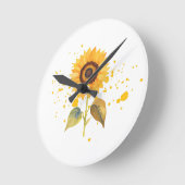 Golden Sunburst ラウンド壁時計 (傾斜)