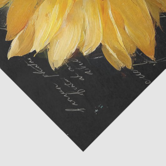 Golden Sunflower Bouquet Decoupage 薄葉紙 (詳細)