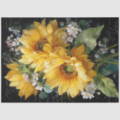 Golden Sunflower Bouquet Decoupage 薄葉紙 (正面)