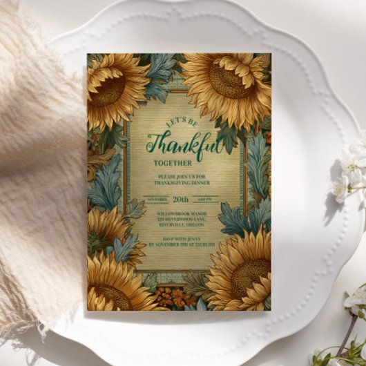 Golden Sunflower Harvest Celebration 招待状