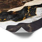 Golden Sunrise Over Marble Mountains & Starry Sky ポスター (角)