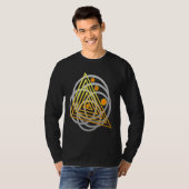 Golden Suns & Silver Geometry – Cosmic Abstract Ap Tシャツ (正面フル)