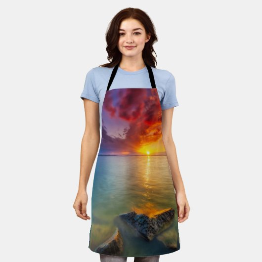 Golden Sunset エプロン (着用した状態)