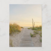 Golden sunset Baltic sea view in Liepaja, Latvia ポストカード (正面)