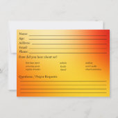 Golden Sunset Church Connection Card カード (裏面)