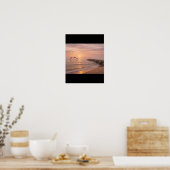 Golden Sunset Dolphins Beach Canvas Wall Art | Coa ポスター (キッチン)