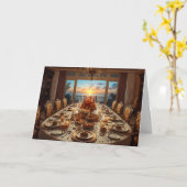 🌅 Golden Sunset Gathering – Thanksgiving Card カード (黄色い花)