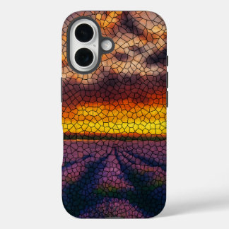 Golden Sunset Lavender Field iPhone / iPad case iPhone 16ケース