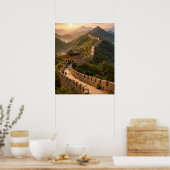 Golden Sunset on the Great Wall ポスター (キッチン)