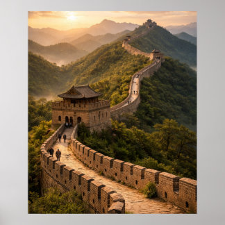 Golden Sunset on the Great Wall ポスター
