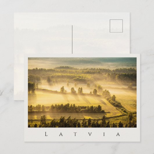 Golden Sunset Over Vidzeme, Latvia ポストカード (正面/裏面)