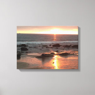 Golden Sunset Photography, Corona del Mar, CA キャンバスプリント