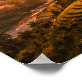 Golden Sunset Rice Terraces Poster ポスター (角)