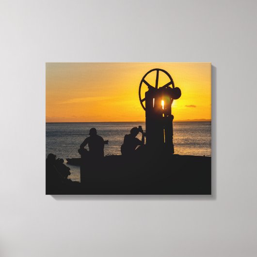 Golden Sunset Silhouette at MAM キャンバスプリント (正面)