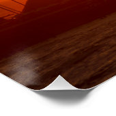 Golden Sunset Silhouette of Farol da Barra Salvado ポスター (コーナー)