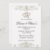 Golden Swirl 50th Anniversary Invite 招待状 (正面/裏面)