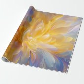 Golden Symphony of Blooming Abstract Petals ラッピングペーパー (アンロールド)