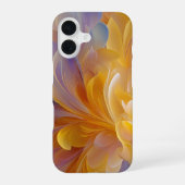 Golden Symphony of Blooming Abstract Petals iPhone 16ケース (裏面)