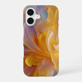 Golden Symphony of Blooming Abstract Petals iPhone 16ケース