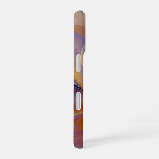 Golden Symphony of Blooming Abstract Petals iPhone 16ケース (右側面)