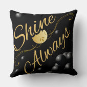 Golden Text Solar System Design クッション (裏面)