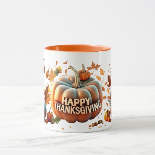 Golden Thanksgiving Pumpkin マグカップ (中央)