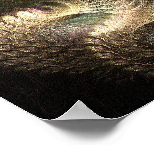 Golden Threads Flame Fractal ポスター (角)