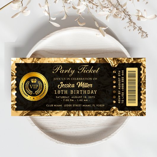 golden ticket invitations 招待状