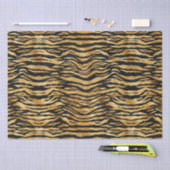 Golden Tiger Stripes | Bold Wild Animal Pattern 薄葉紙 (クラフト)