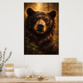 Golden Timber | Bear Wildlife Art | Poster ポスター (キッチン)