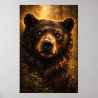 Golden Timber | Bear Wildlife Art | Poster ポスター
