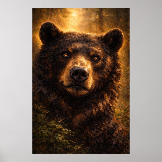 Golden Timber | Bear Wildlife Art | Poster ポスター (正面)