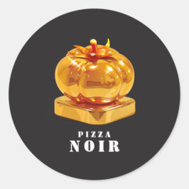 Golden Tomato Pizza Restaurant Chic Modern Shop ラウンドシール