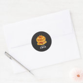 Golden Tomato Pizza Restaurant Chic Modern Shop ラウンドシール (封筒)