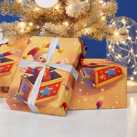 Golden toy box premium wrapping ラッピングペーパー (クリスマス)