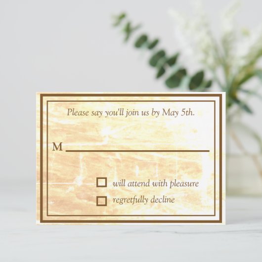 Golden Traditions RSVPカード (スタンド正面)