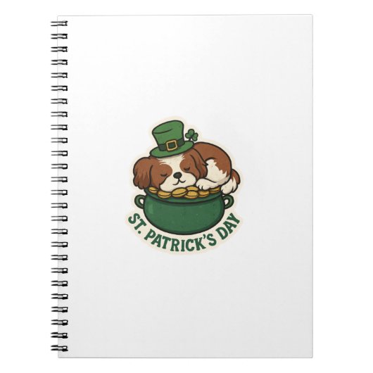 Golden Treasure Keeper Shih Tzu St.Patrick's Day ノートブック (正面)