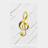 Golden Treble Clef Marble Wall Art アクリルサイン (正面)