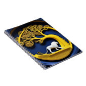 Golden tree framing a white lion Notebook ノートブック (右側)