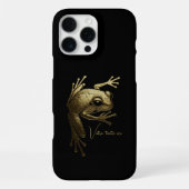 Golden Tree Frog Artistic Monogram Custom iPhoneケース (裏面)