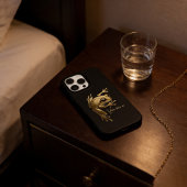 Golden Tree Frog Artistic Monogram Custom iPhoneケース