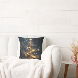 Golden Tree Glamour Throw Pillow クッション