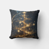 Golden Tree Glamour Throw Pillow クッション (正面)